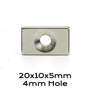 Neodymium Magnet 20x10x5mm with Hole *N42*