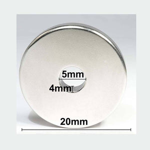 Neodymium Magnet 20x4mm with Hole 5mm *N42*