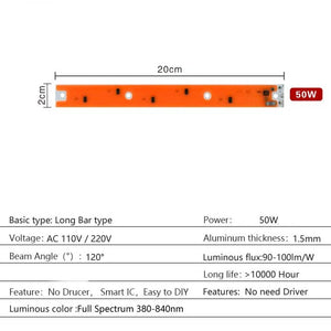 Iodine Tungsten LED Grow Bar 50W