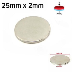 Neodymium Disc Magnet 25x2mm (1Pc) *N38*