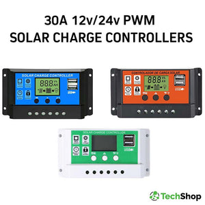 30A Solar Charge Controller, 12V/24V PWM