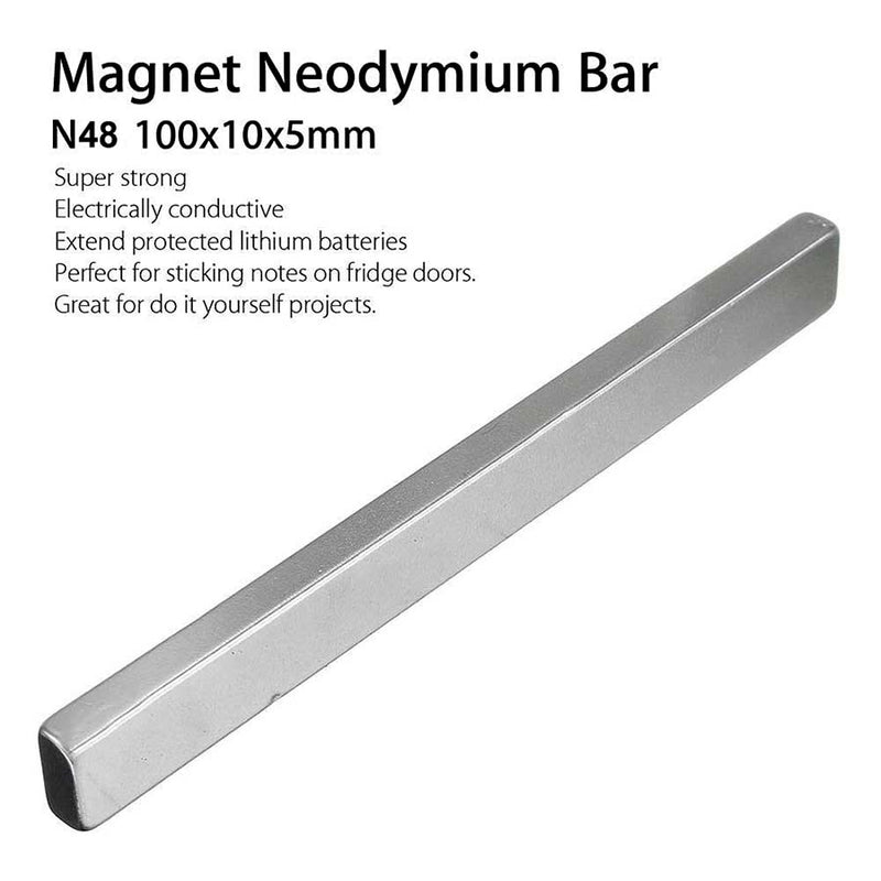 N48 Neodymium Block Bar/Strip 100x10x5mm (1Pc) in Sri Lanka
