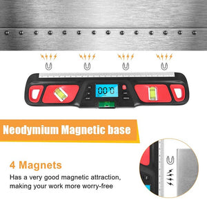 11 Inch Digital Spirit Level Inclinometer with Magnetic Base