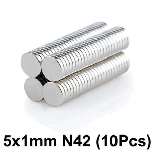 Neodymium Magnet 5x1mm Small Round (10Pcs) *N42*