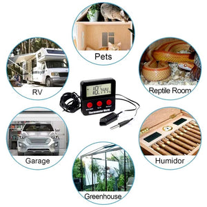 Greenhouse & Farm Thermometer Hygrometer with External Probes