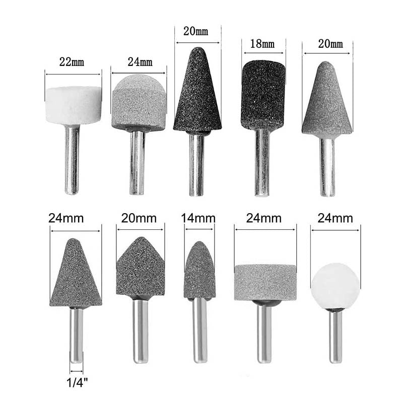 Grinding Set Grinding Stone Set for Rotary Tool 10Pcs in Sri Lanka – TechShop.LK