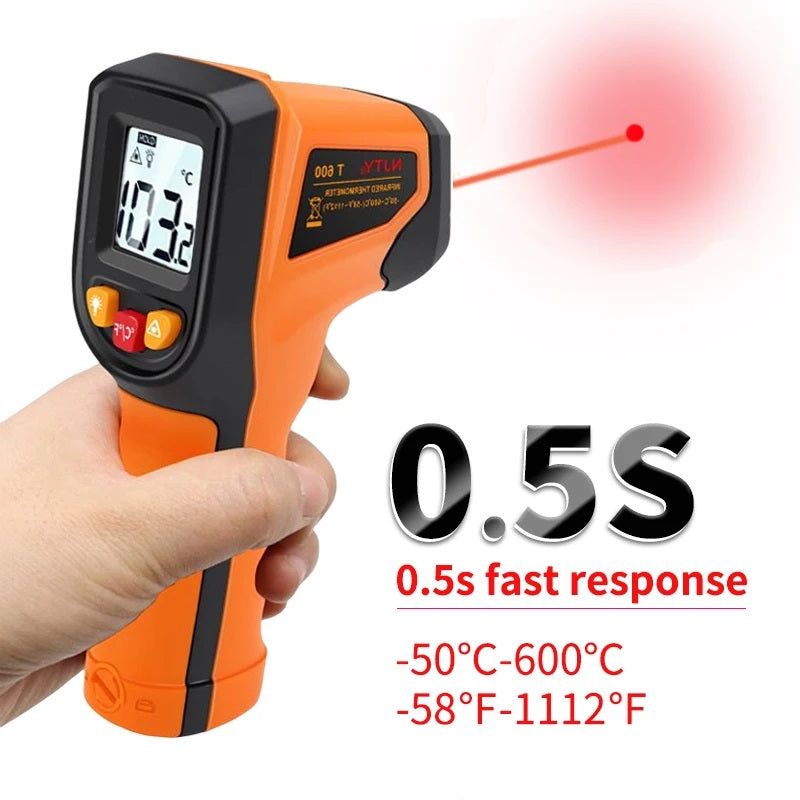Thermometer Gun NJTY Infrared Thermometer Non-Contact Digital Temperature Gun 50 C 400 C 58 F 752 F Emissivity Function Ir Industrial Kitchen Cooking Automotive Not Digital Infrared Thermometer