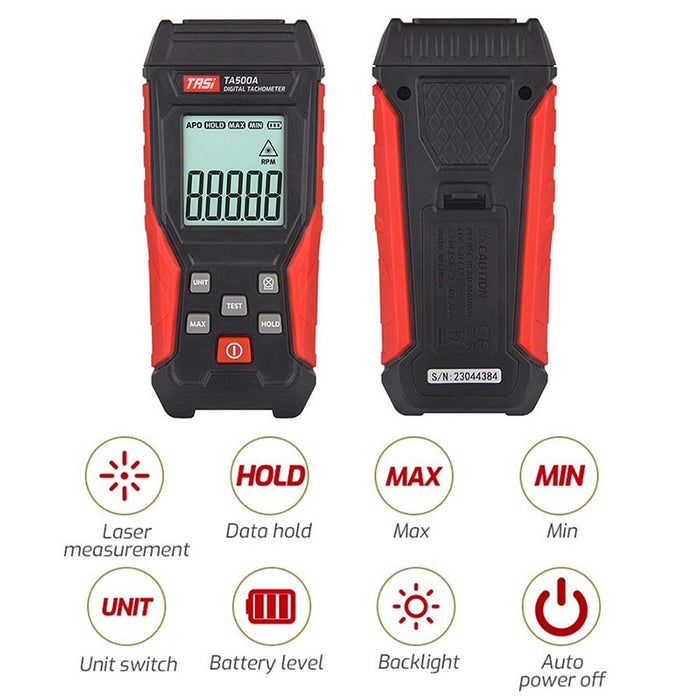 TASI Non-contact Laser Tachometer (RPM Meter)