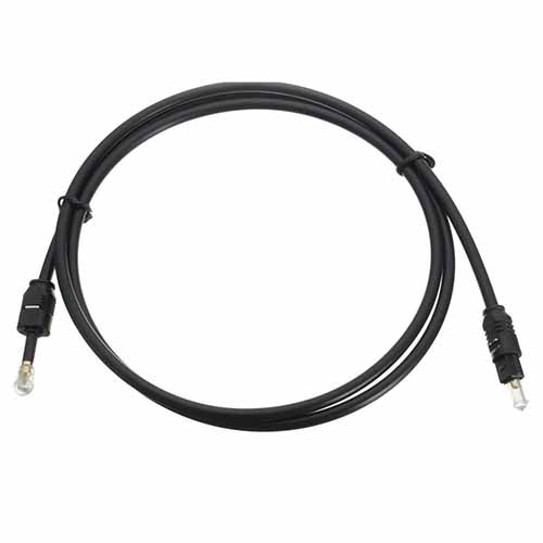 Black Audio Cable TOSlink Plug to MINI-TOSLink OPTICAL 3.5mm Jack 2m