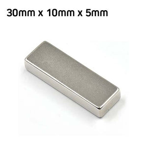 Neodymium Bar Magnet Block 30x10x5mm