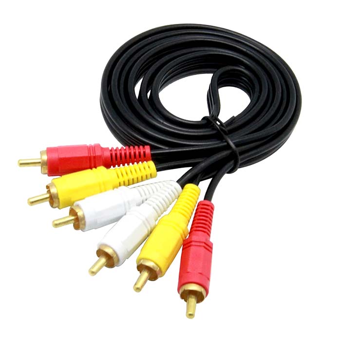 3RCA to 3RCA 3X RCA Audio Video AUX Cable AV Line 1.5M