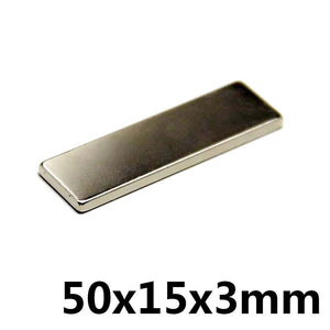 Neodymium Block Magnet 50x15x3mm N42