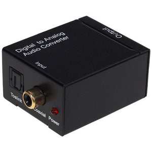 Digital Optical Coaxial Toslink to Analog L / R Audio Converter