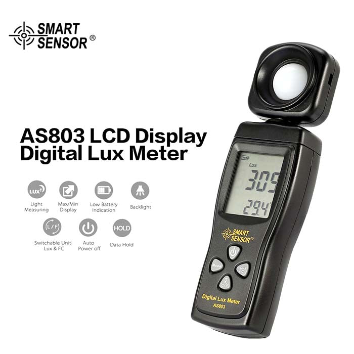 Digital Lux Meter, SMART SENSOR Luxmeter