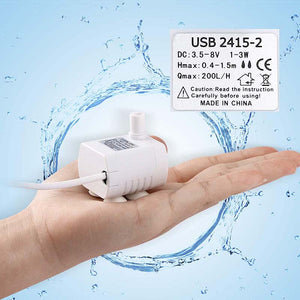 Mini USB Submersible Pump 3W (White)