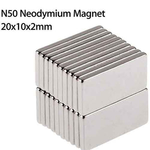 Neodymium Block Magnet 20x10x2mm N42