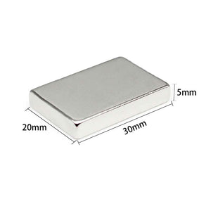 Neodymium Bar Magnet Block 30x20x5mm