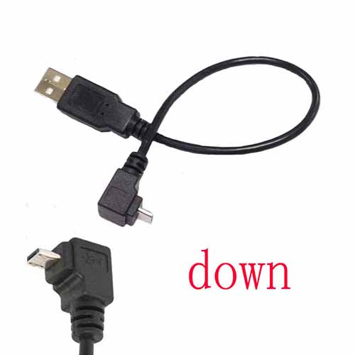 USB A Male to 90 Degree Down Micro USB Angle Cable