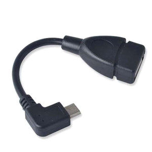 USB 2.0 A Female to Micro B Male OTG 90° Angle Cable
