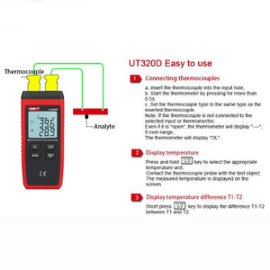 UNI-T UT320D K/J Dual Input Thermometer