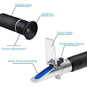 Brix Refractometer 0-32% Specific Gravity Hydrometer with ATC