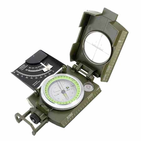 Military Style Compass with Inclinometer