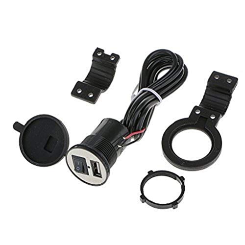 Innoevo Waterproof Motorcycle Ring Terminal To Dual USB Charger – GH065, 1 Year Warranty